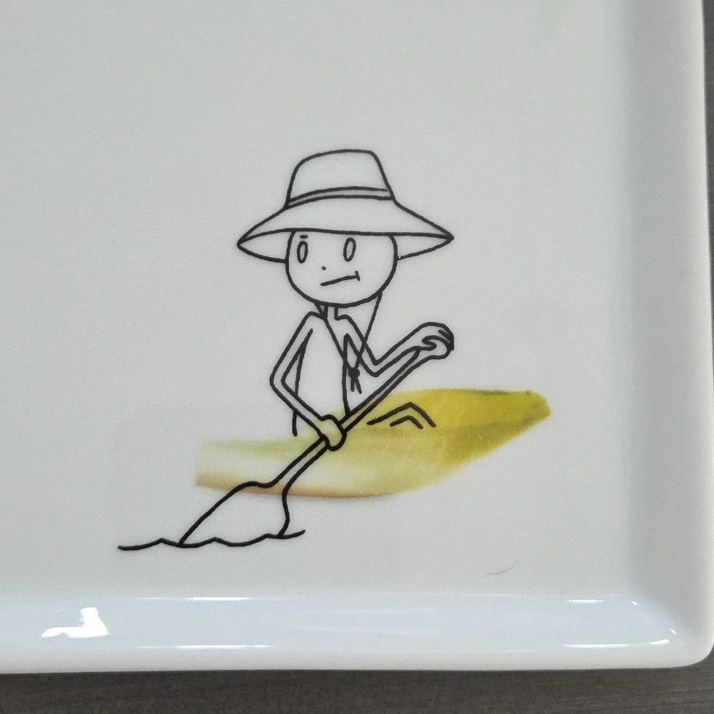CRATE & BARREL CB2 OLIVER RECTANGLE APPETIZER PLATE ENDIVE BOAT 2016 RETIRED